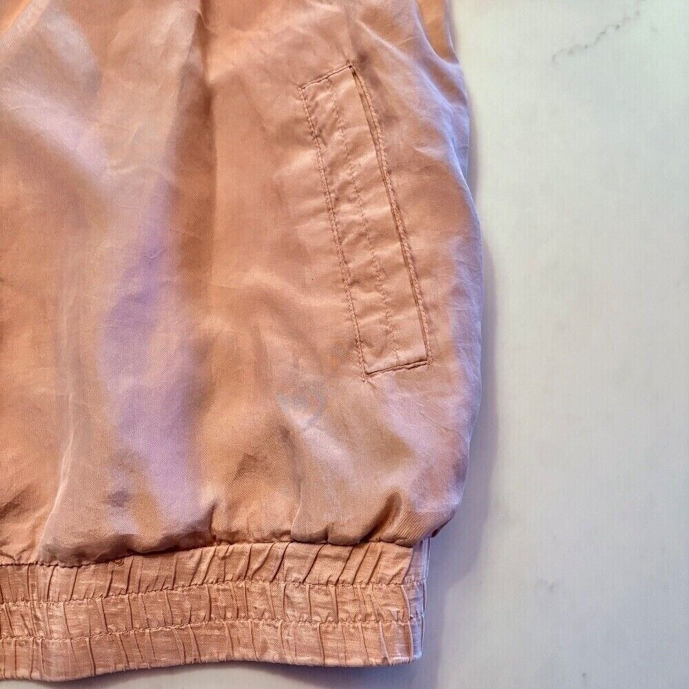 MAURADA Vntg 90's Y2K 100% Silk Pink Tracksuit, Quilted Jacket & Pants Set SZ XL - Picture 5 of 16